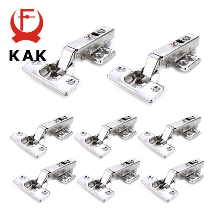 KAK 8 Pieces Stainless Steel Hinges Soft Closing Hydraulic Door