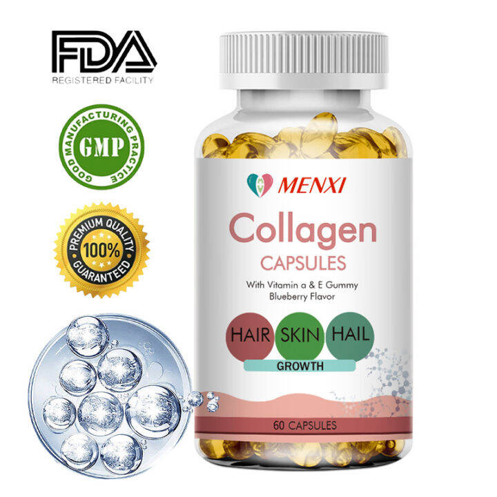 MENXI Collagen Enzyme Gummies Hydrolyzed Collagen Type I & III for Hair ...