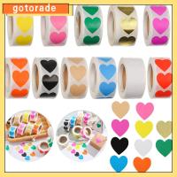 GOTORADE 500 Pcs อุปกรณ์งานเลี้ยงวันเกิด บรรจุภัณฑ์ของขวัญ ตกแต่งบ้าน สติกเกอร์ ฉลาก รักรูปหัวใจ สมุด