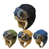 Pilot Costume For Kids Beanie With Goggles Pilot Costume Adult Pilot Gifts Aviation Men Winter Pilot Hat For Climbing Cycling pretty good