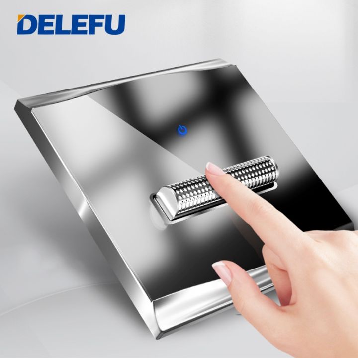 delefu-led-indicator-wall-switch-86mmx86mm-toughened-concealed-crystal-glass-panel-light-universal-socket-1-2-3-4-gang-1-2-way