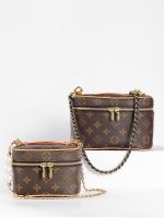 suitable for LV nice nano cosmetic bag shoulder strap modification mini bag chain Messenger bag with metal D buckle accessories liner