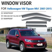 ที่บังแดดหน้าต่างรถ2007-2015,สำหรับ Volkswagen VW Tiguan Mk1ที่บังแดดแผ่นครอบกระจกกระจกกันฝนรถยนต์อุปกรณ์ตกแต่งภายนอก