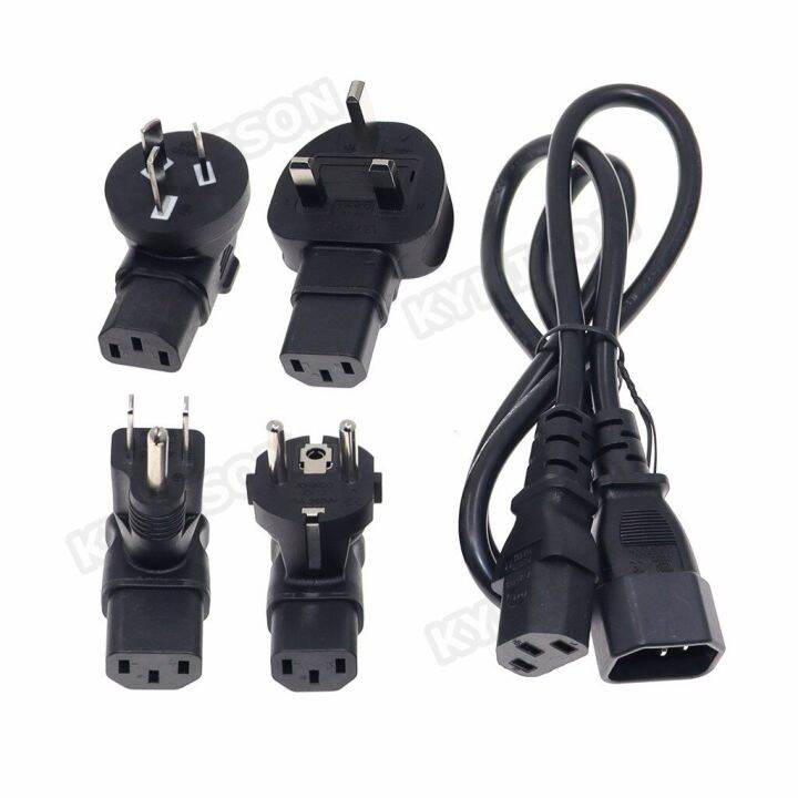 IEC C13 C14 Power Cord Extension Interchangeable Plug Computer AC
