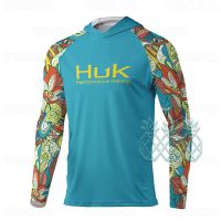 HUK เสื้อตกปลาตกปลาแขนยาวผู้ชายเสื้อตกปลา S เสื้อทีมสเปน Pesca พร้อมเสื้อผ้าลำลองป้องกันรังสียูวีป้องกันแดดเสื้อตกปลา S