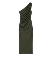 European and American style summer new fashion womens design slim three-color pleated asymmetric dress 39056354