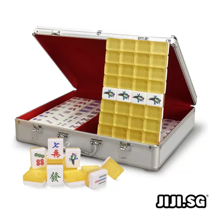 Gold Crystal Chinese Mahjong Set Full Size Educational Travel Resin  Standard Chess Game Family Jogo De Tabuleiro Tournament Set - AliExpress
