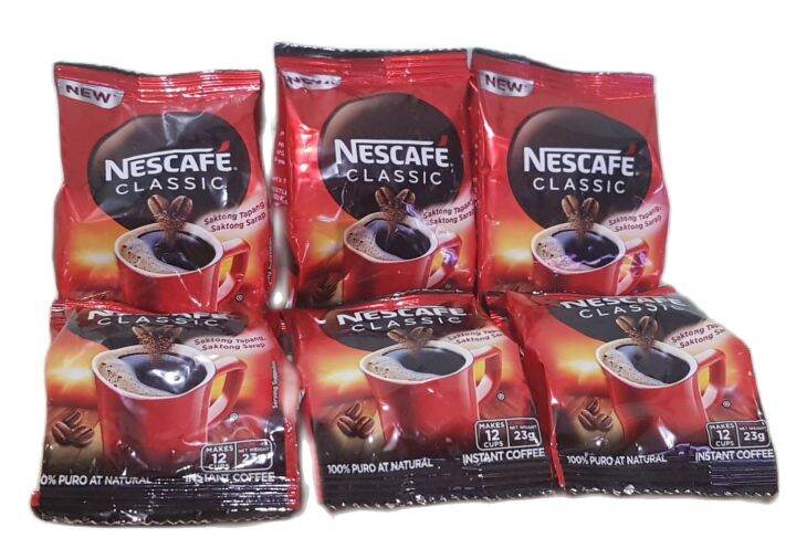 NESCAFE CLASSIC, Instant Coffee (6 packs x 23 grams) Lazada PH