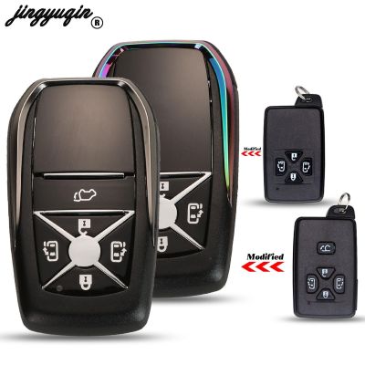 ∋▩ jingyuqin Upgrade Replacement Shell Smart Remote Key Case Fob 4/5 Buttons For Toyota Previa Alphard Prius With TOY48 Blade