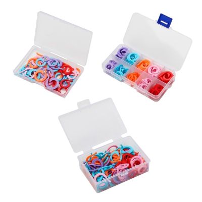 ﹍ 30/100/120 Pcs Knitting Stitch Needle Clip Markers Colorful Knitting Stitch Ring