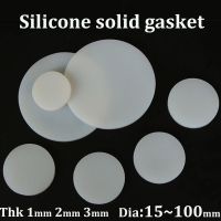 【DT】hot！ Silicone Gasket Round Rubber Sheet Thk 1mm 2mm 3mm Disc Dia15-100mm