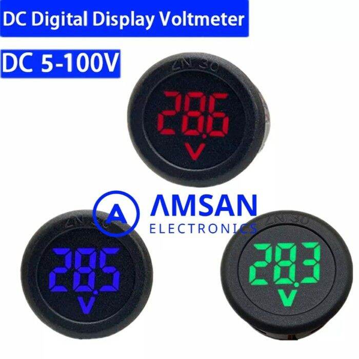 Voltmeter Bulat Volt Meter Digital Box Panel Display 5100VDC Round