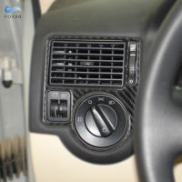 รถคาร์บอนไฟเบอร์แดชบอร์ดแผงด้านข้างเครื่องปรับอากาศ Outlet Vent Trim สำหรับ VW Golf 4 Jetta Bora MK4 R32 GTI 1999-04 LHD