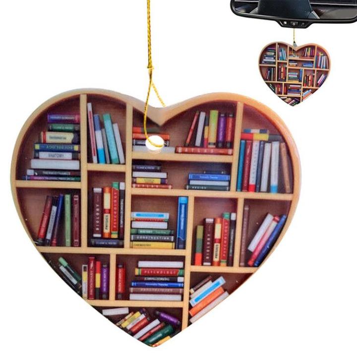 love-of-reading-christmas-ornament-unbreakable-wooden-book-heart-pendant-anti-fade-holiday-hanging-decor-for-living-rooms-christmas-trees-diplomatic
