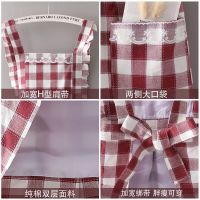 Cotton cloth apron summer female household kitchen cooking breathable princess skirt brim cute male