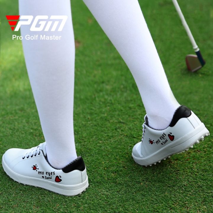 pgm-golf-shoes-womens-waterproof-korean-version-of-soft-and-versatile-white-golf