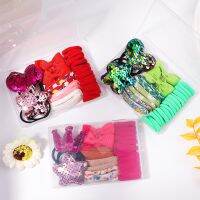 【cw】 Aof Baby GirlsStar Scrunchies Rubber Bands Children HairLovelyHairpins Kids Hair Accessories Set Gift