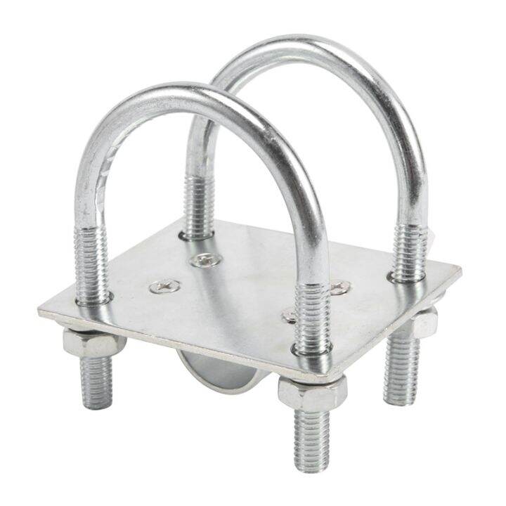2X Antenna Mast Clamp Bracket with UBolts AntiRust Clamp Panel Pipe