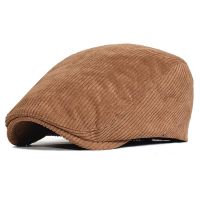 Drop Shipping 2021 Autumn and Winter Camel Corduroy Man Ivy Cap Dad Casual Newsboy Hat Women Big Size Beret 56-60cm