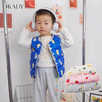 OKADY เสื้อเสื้อชูชีพแบบรูดซิปลงเด็ก1-3ขวบเสื้อหนาวอบอุ่นเด็ก