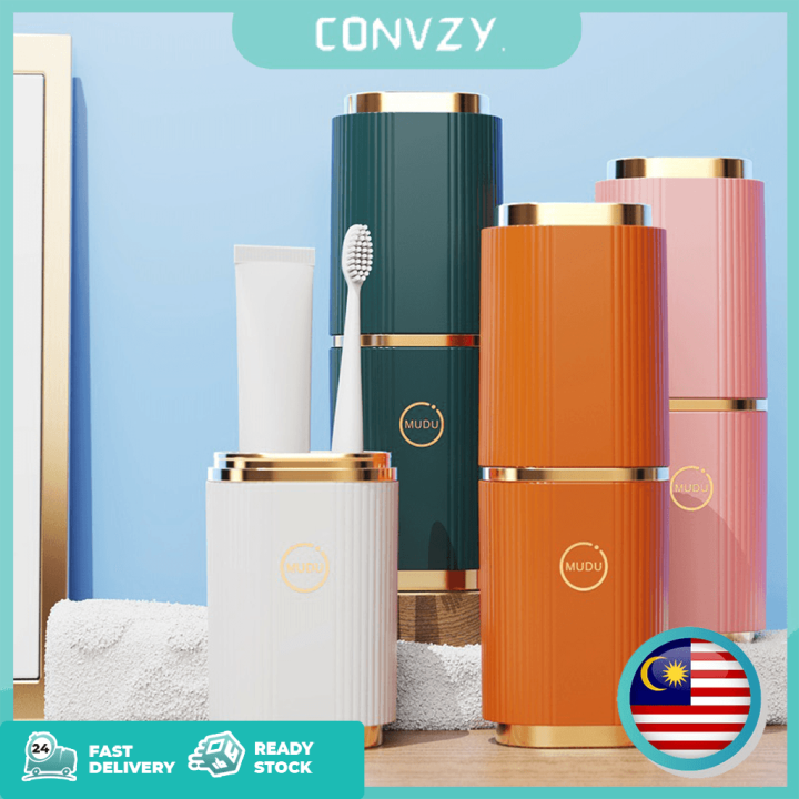 PORTABLE TOOTHBRUSH CASE TOOTHPASTE BOX MOUTHWASH CUP TOOTH SET STORAGE