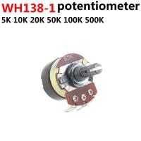 5PCS WH138-1 B5K B10K B20K B50K B100K BAdjustable Resistance Speed Regulator With Switch Potentiometer WH138 5K 10K 20K 50K 100K