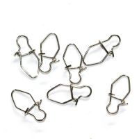 ▪♣ 50pcs/lot Diamond Stainless Steel Swivel connector Solid Rings Safety Snaps Strong Pull Fast Clip Lock Pin Fishing Accessories