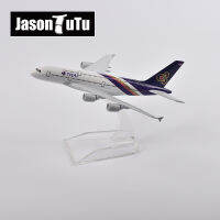 JASON TUTU 16เซนติเมตรอากาศไทยแอร์บัส A380เครื่องบินรุ่นเครื่องบินเครื่องบินรุ่น D Iecast โลหะ1400ขนาดเครื่องบินโรงงาน D Ropshipping