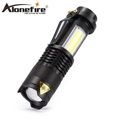 AloneFire SK68 3800LM ไฟฉายขนาดเล็กพกพาได้,ไฟฉาย LED ทรงซังข้าวโพดกันน้ำได้โคมไฟให้แสงสว่างในชีวิตประจำวัน