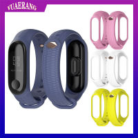 VUAERANGสำหรับXiaomi Miวง4/3 15สีสร้อยข้อมือสมาร์ทโลหะหัวเข็มขัดรูปแบบทางเรขาคณิตซิลิโคนเปลี่ยนสายกีฬา