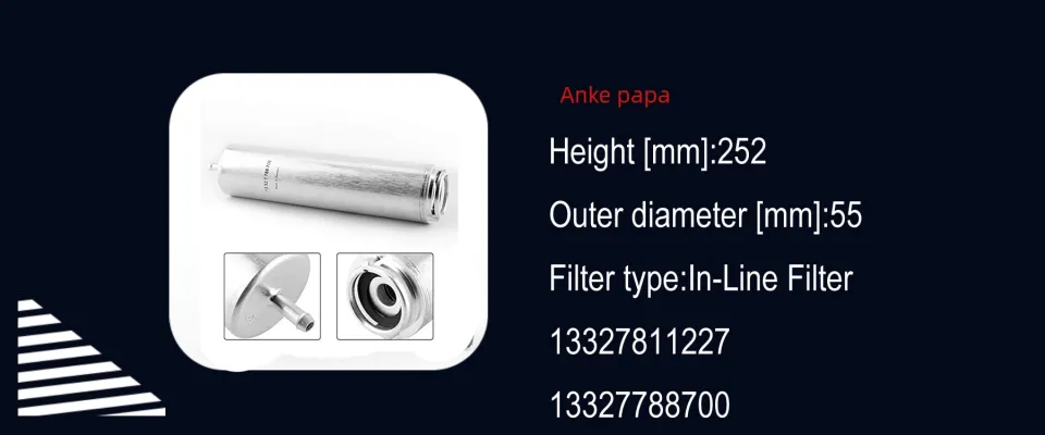 Genuine Fuel Filter For Bm E70 X5 Xdrive 35d M57 3.0l 13327788700