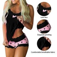 【LZ】﹍  Mulheres Sexy Conjunto de Pijamas Lingerie Set Roupa Interior Renda Cami Vest Shorts Camisola Sem Mangas Shorts Nighties Pijama 5XL