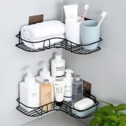 Kệ Inox Dán Góc Tường Giá Đựng Đồ Trong Nhà Tắm Cao Cấp Thương Hiệu Chian