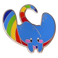 C3842 Souvenir Gift Friends Marine Organism Rainbow Manta ray Enamel Brooches Badge Lapel Pin Badges Fashion Jewelry Accessories Fashion Brooches Pins