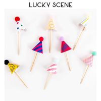 【CW】☇  8Pcs Decoration Top Hat Dessert Table Small Birthday Ins Card S01523