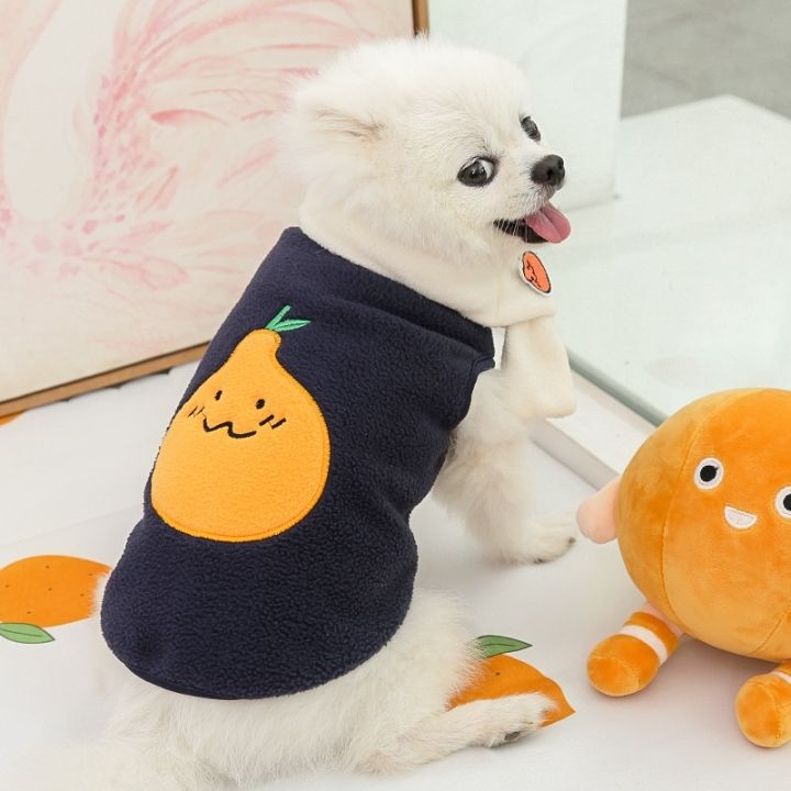 เสื้อกั๊ก-ผ้าฟลีซ-พร้อมผ้าพันคอ-ให้ความอบอุ่น-สีส้ม-แฟชั่นสําหรับสัตว์เลี้ยง-สุนัข-แมว
