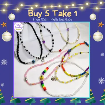 Amazon.com: Bead Pearl Necklace, Colorful Beaded Necklace Y2K , Bohemian Bead  Pearl Choker Necklace Cute Summer Jewelry for Women Teen Girls: Clothing,  Shoes & Jewelry