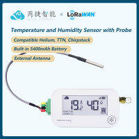 รับประกันหนึ่งปี Rejeee LoRaWAN เซ็นเซอร์ความชื้นและอุณหภูมิกับเสาอากาศภายนอกแบตเตอรี่5400MAh ในตัวเข้ากันได้กับ TN ขายดีฮีเลียม