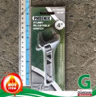 ประแจเลื่อนสั้นพิเศษโฟนิก PHOENIX (*ของแท้ 100%) รุ่น CR-V4 ยาว 4นิ้ว ปากบางแค่ 3.0mm ไขชิ้นงานเล็กๆได้ง่าย Jaw Capacity 25mm (Stubby Adjustable Wrench 4inches)