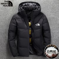 TheNorthFace เสื้อขนเป็ดผู้ชายเทรนฤดูใบไม้ร่วงและฤดูหนาวเป็ดสีขาวมีฮู้ด,เสื้อขนเป็ดเป็ดสีขาวอบอุ่นและกันความหนาวเย็น