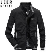 JEEP SPIRIT แจ็คเก็ตผู้ชาย,แจ็คเก็ตท่องเที่ยวกลางแจ้งโอเวอร์ไซส์ทรงหลวมเสื้อแจ็กเก็ตบางเสื้อปั่นจักรยานกันลม