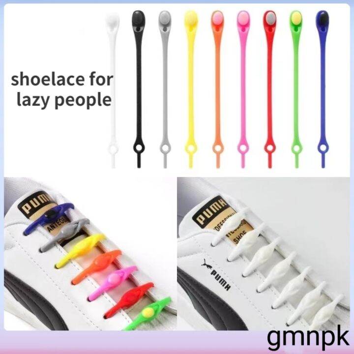 GM Black shoe lace Lazy shoe lace sintas shoes lace silicone shoelace