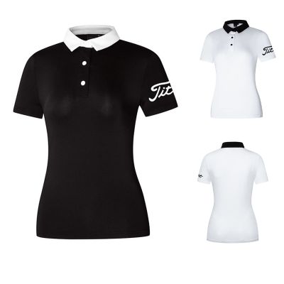 Le Coq PEARLY GATES  XXIO Titleist Scotty Cameron1 ANEW❍❁✥  New womens golf slimming casual short-sleeved white loose quick-drying breathable perspiration polo shirt top