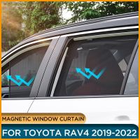 แม่เหล็กรถม่านบังแดดหน้าต่างด้านข้างสำหรับ Toyota RAV4 2022 2021 Auto Sun Shade Window Visor Shield สำหรับ Toyota RAV4 2019 2020