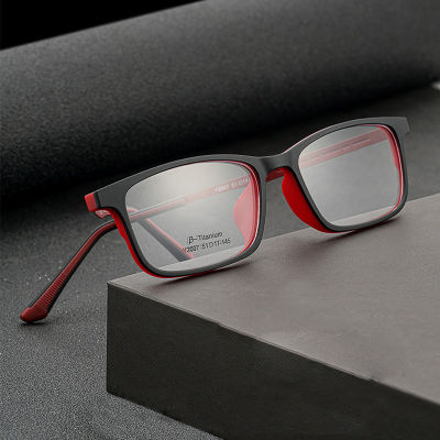 2021แฟชั่นผู้ชายผู้หญิงแว่นสายตากรอบ Super Light TR90กรอบแว่นตาไทเทเนียม Ultra บางไทเทเนียมรุ่นเบต้าลื่นขาแว่นตาสบายทนทานคอมพิวเตอร์สี่เหลี่ยมผืนผ้ากรอบแว่นตา