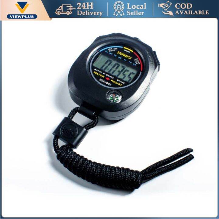 Digital Stopwatch Waterproof Digital LCD Stopwatch Chronograph Timer