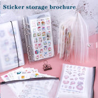 PVC Portable Folder Bag Sticker Holder Photo Album Name Card Collection 6 Hole Binder Planners Storage Bag Refill Organizers