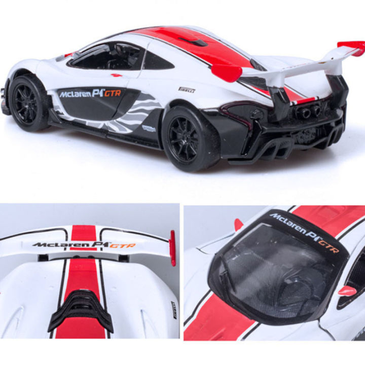 ใหม่132แม็คลาเรน-p1-gtr-รถสปอร์ตรุ่นแม็กซ์-die-cast-โลหะของเล่นยานพาหนะที่มีสี่ประตูเปิดเสียงและแสงของขวัญสำหรับเด็ก