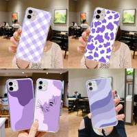 A-127 Lavender color อ่อนนุ่ม TPU เคสโทรศัพท์ หรับ Samsung Galaxy A32 A01 A71 A42 F02S M02 A12 A02 A02S A22 A52 M21 A51 M30S A72 A52S M51 M31 A10 A10S M30 M02S A21S A11 โปร่งใส ปก