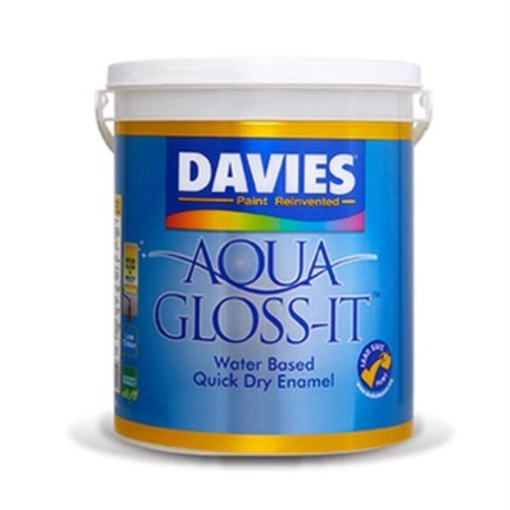 Davies Aqua Gloss It (18 COLORS) Odorless Water Based Paint 1 Liter 100 Acrylic Quick Dry Enamel